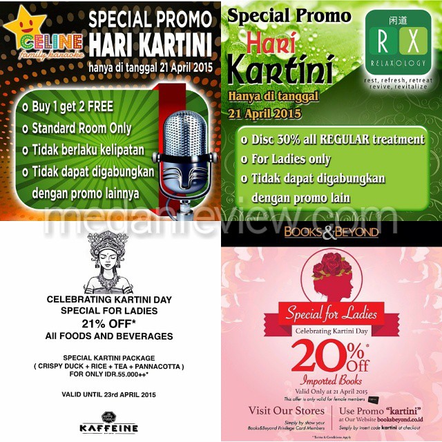 Hari kartini ini penuh dengan #promo ya... Mau karaokean ada Celine Karaoke, mau refleksi ada promo dari