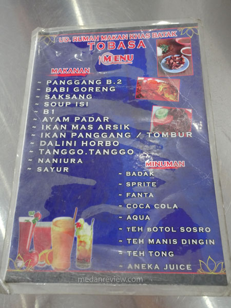 Daftar Menu RM. TOBASA