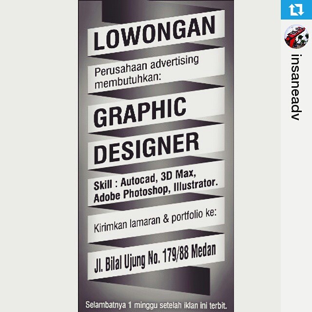 Insane Advertising Medan : Lowongan Kerja